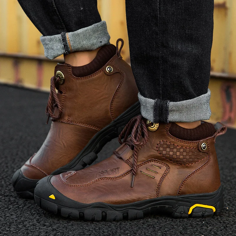 Мужские лоферы повседневная обувь из натуральной коровьей кожи зимние кроссовки