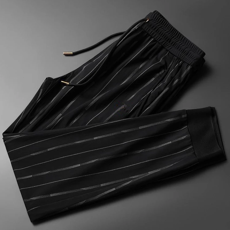 

Drawstring trousers, feet trousers, slim fit 2021 summer new men's casual trousers