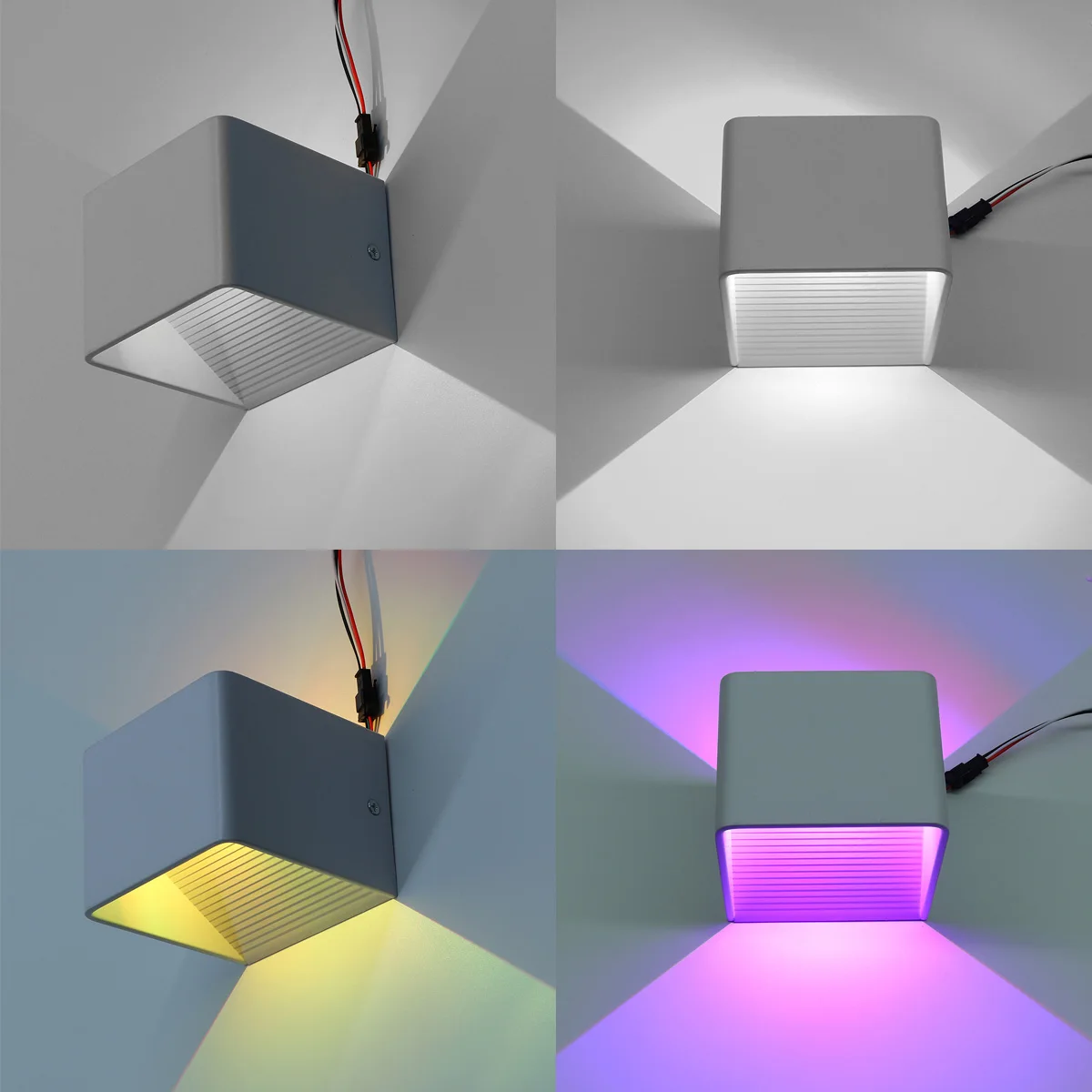 

Modern Led Wall Lamp up and down RGB dimmable led light Aluminium wall light Square Light wall lamp 3/5W for living room