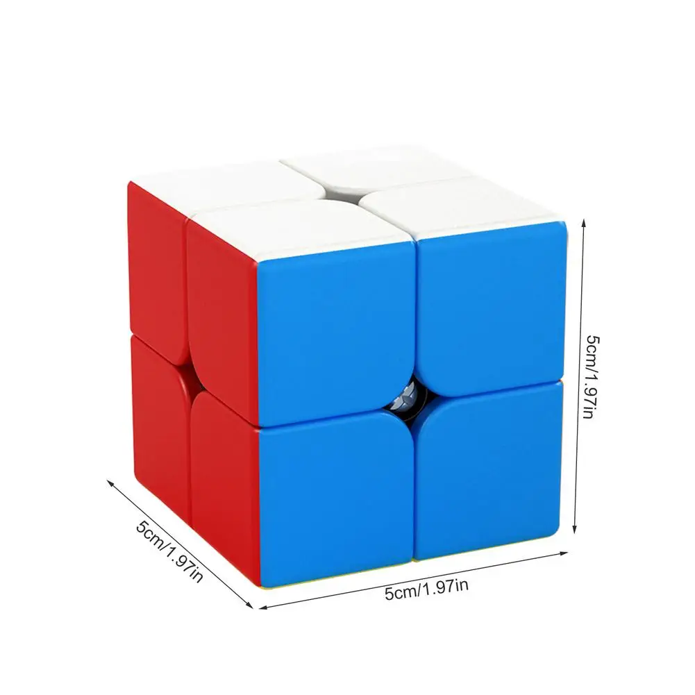 

2X2 Magic Cube Puzzle Training Reaction Speed Children's Professional Educational Toys Decompression Sensory Cube Finger Toy