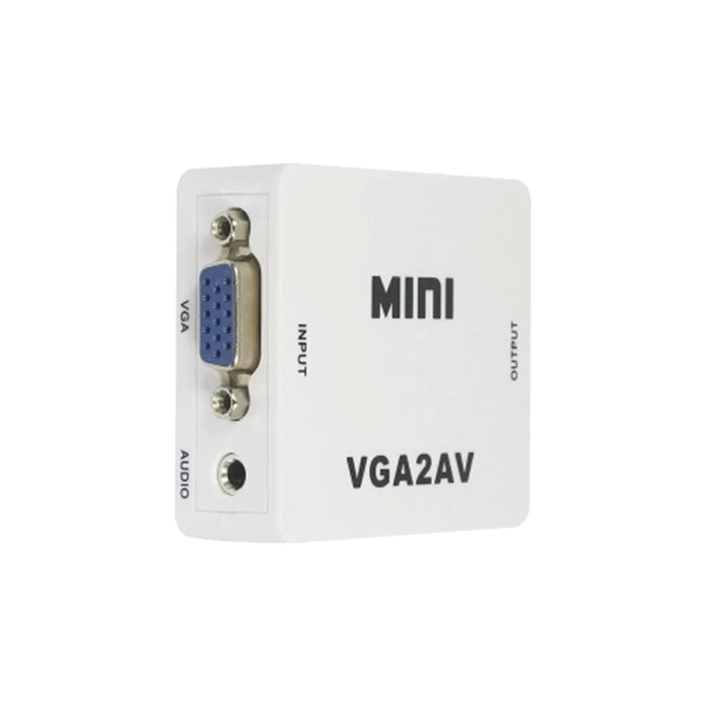 Адаптер для мини конвертера с VGA на AV поддержка 1080P VGA2AV адаптер ПК TV HD|Кабели VGA| |