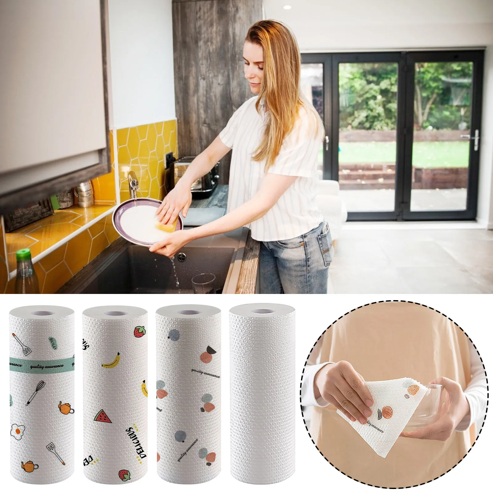 Disposable Kitchen Towel Cleaning Cloth For Window Glass Car Floor Rags Bowl Dish Ceramic Tile Wipe Duster Home Tool | Дом и сад