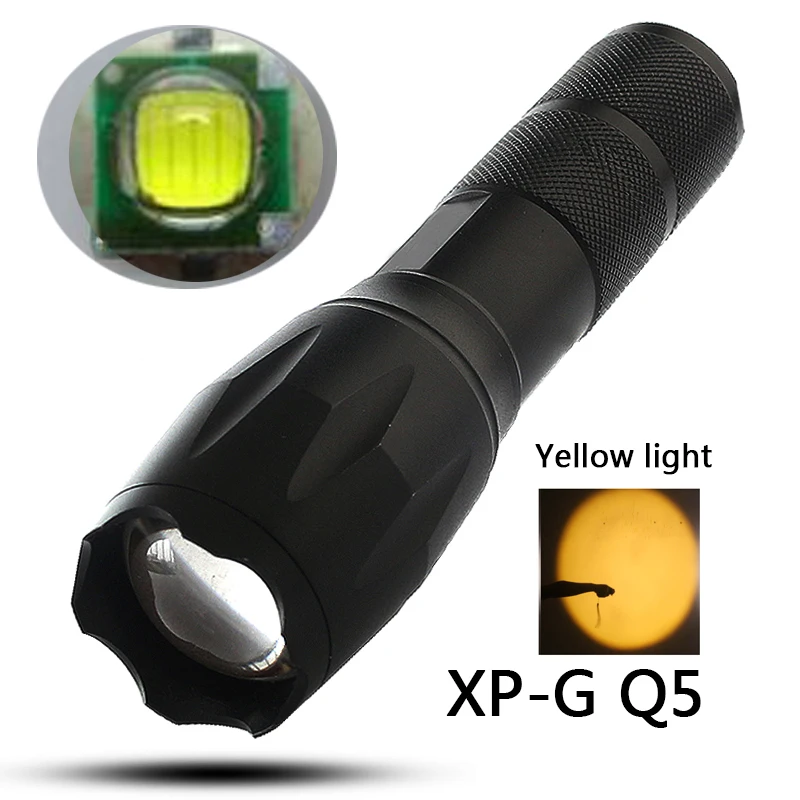 XM-L L2 5000лм алюминиевый водонепроницаемый Zoomable CREE светодиодный светильник фонарь Тактический светильник для 18650 аккумуляторной батареи или AAA - Испускаемый цвет: Q5