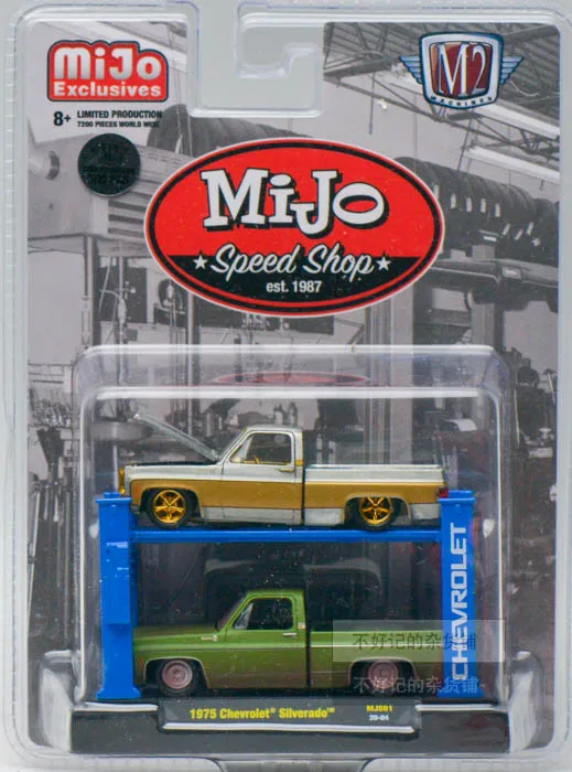 

Новые машины M2 1:64 1975 для CHEVROLET SILVERADO, Чейз, MIJO, магазин скоростей, ограниченное производство, 300 шт. литых под давлением металлических моделей ...