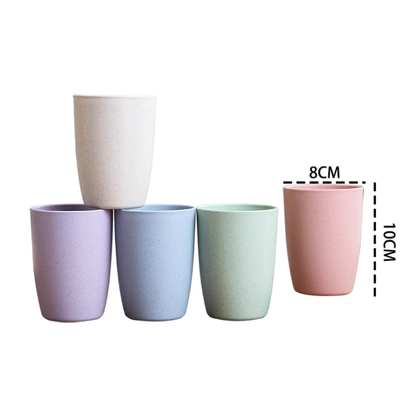 

Wheat Straw Tea Cup Eco-Friendly Plastic Mug Healthy Biodegradable Coffee Tea Milk Drink Cup Home Bathroom Kitchen Tableware