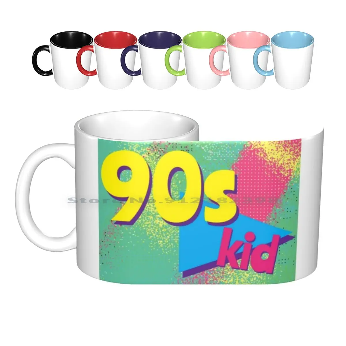 

90's Ceramic Mugs Coffee Cups Milk Tea Mug 90s 90s Reynarte Color Vintage Fashion Sees It Retro Cmyk Creative Trending Vintage