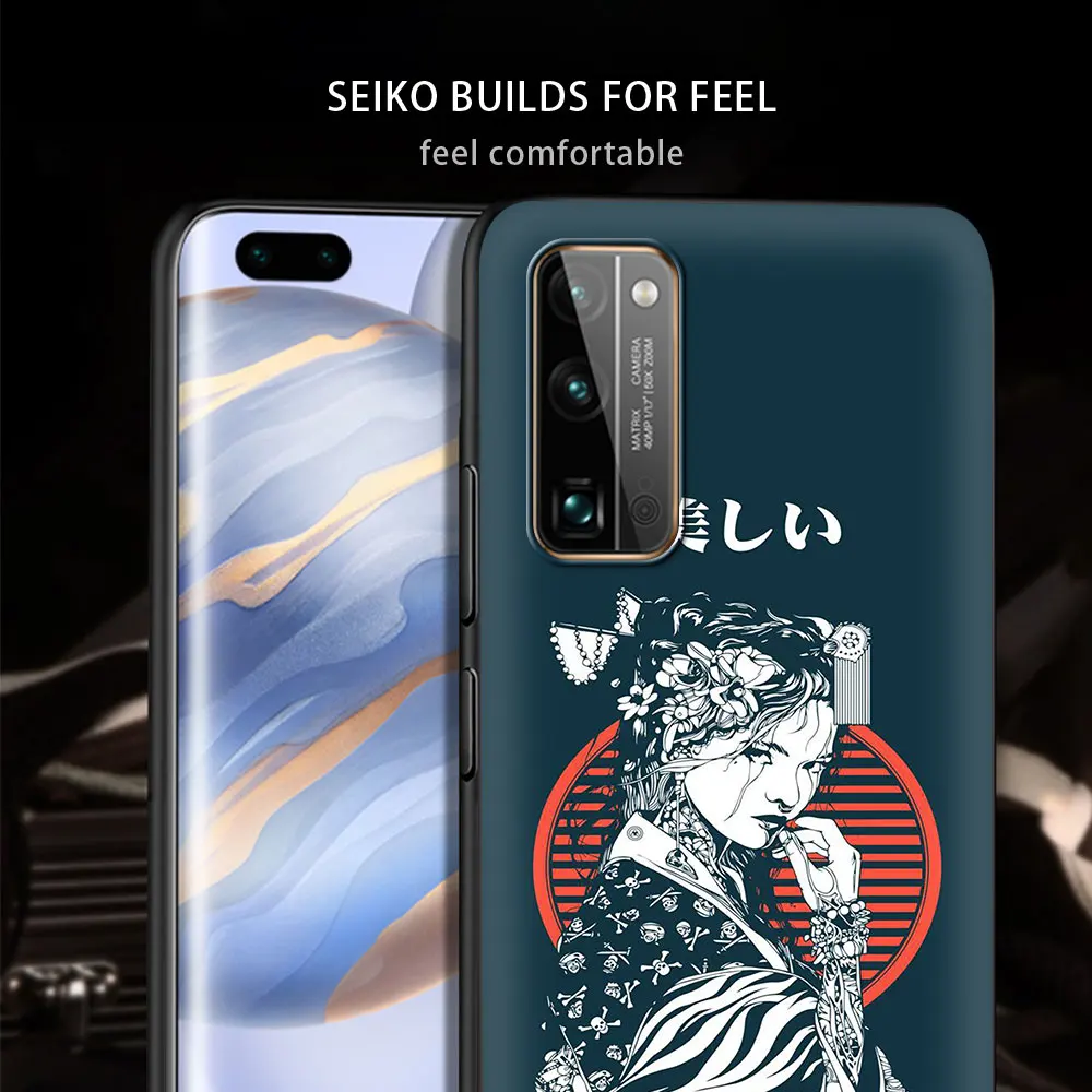 Case For Huawei P30 Lite P Smart Z Y6 Y7 2019 P40 Pro P20 Honor 9X 8X Play 9A 20 9S Phone Cover Shell Japanese Style Art Japan