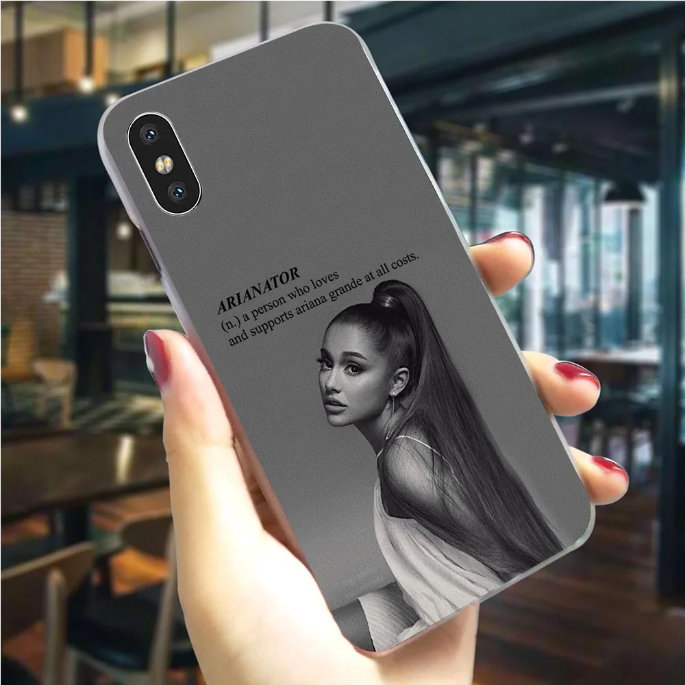 K2522004 Чехол для телефона с рисунком Ariana Grande чехол для iPhone 6 5 5S SE 6 S/6 6S Plus 7 8/7 8 Plus X XS XR Xs Max, Жесткий Чехол - Цвет: K2522004