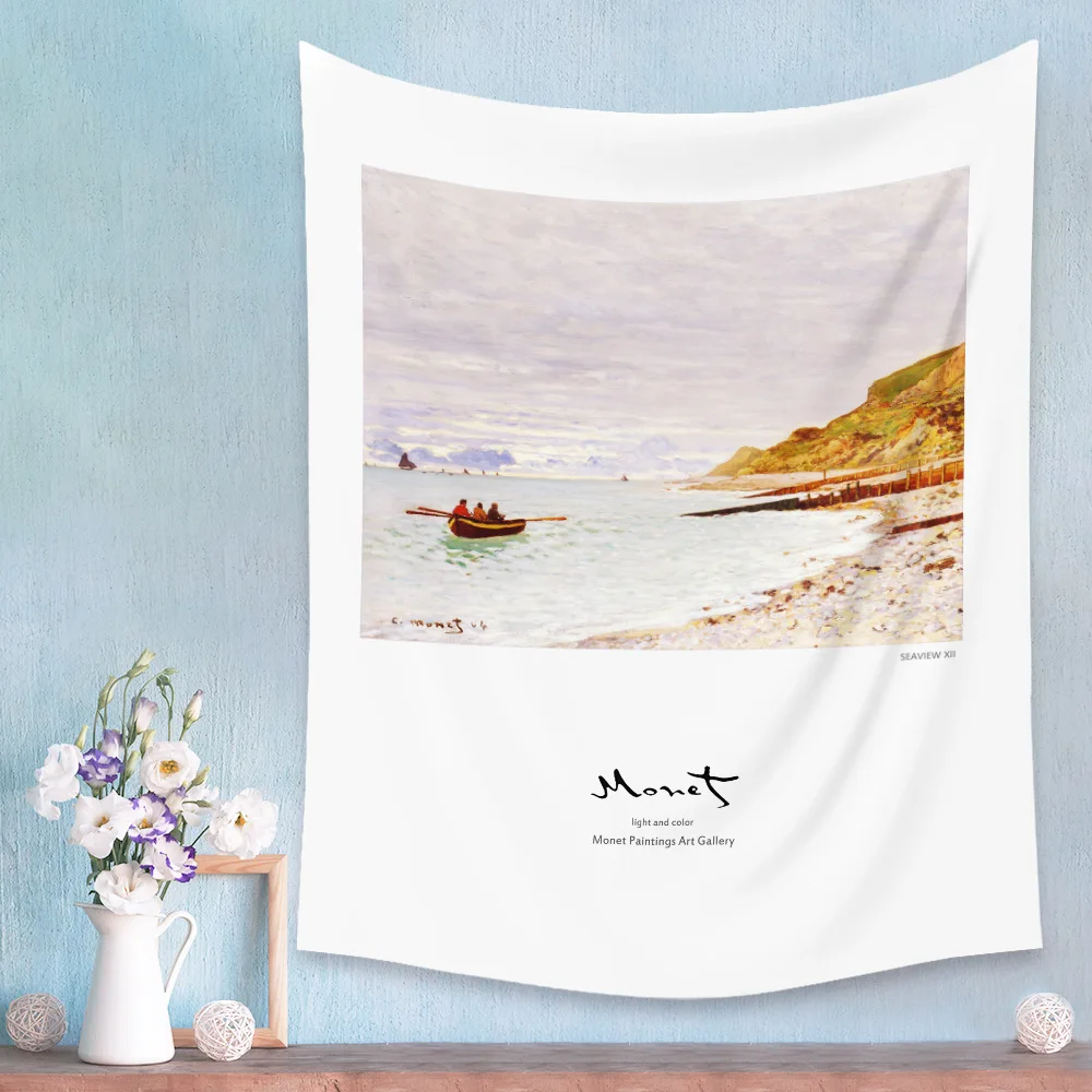 

Ins Small Fresh Decorative Painting Tapestry Nordic Home Bedroom Wall Hanging Painted Background Cloth Curtain Tablecloth