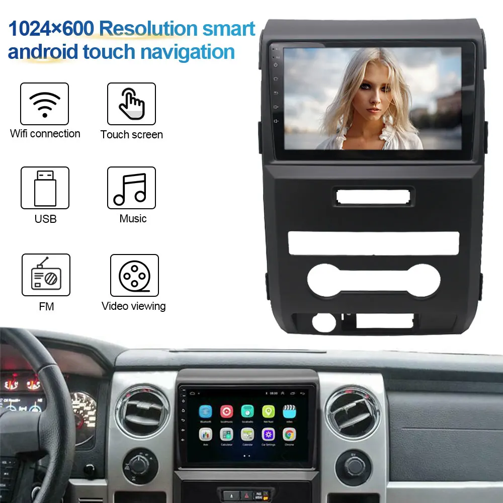 

For Ford F150 2009 2010 2011 2012 Stereo Radio Car GPS Navigation 9'' Android 10.1 System Multimedia Player WIFI