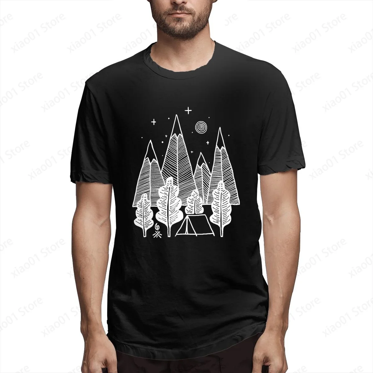 

Camp Line T Shirt Men Women Graphics Harajuku T-Shirt Creativity Short Sleeve Tee Tops