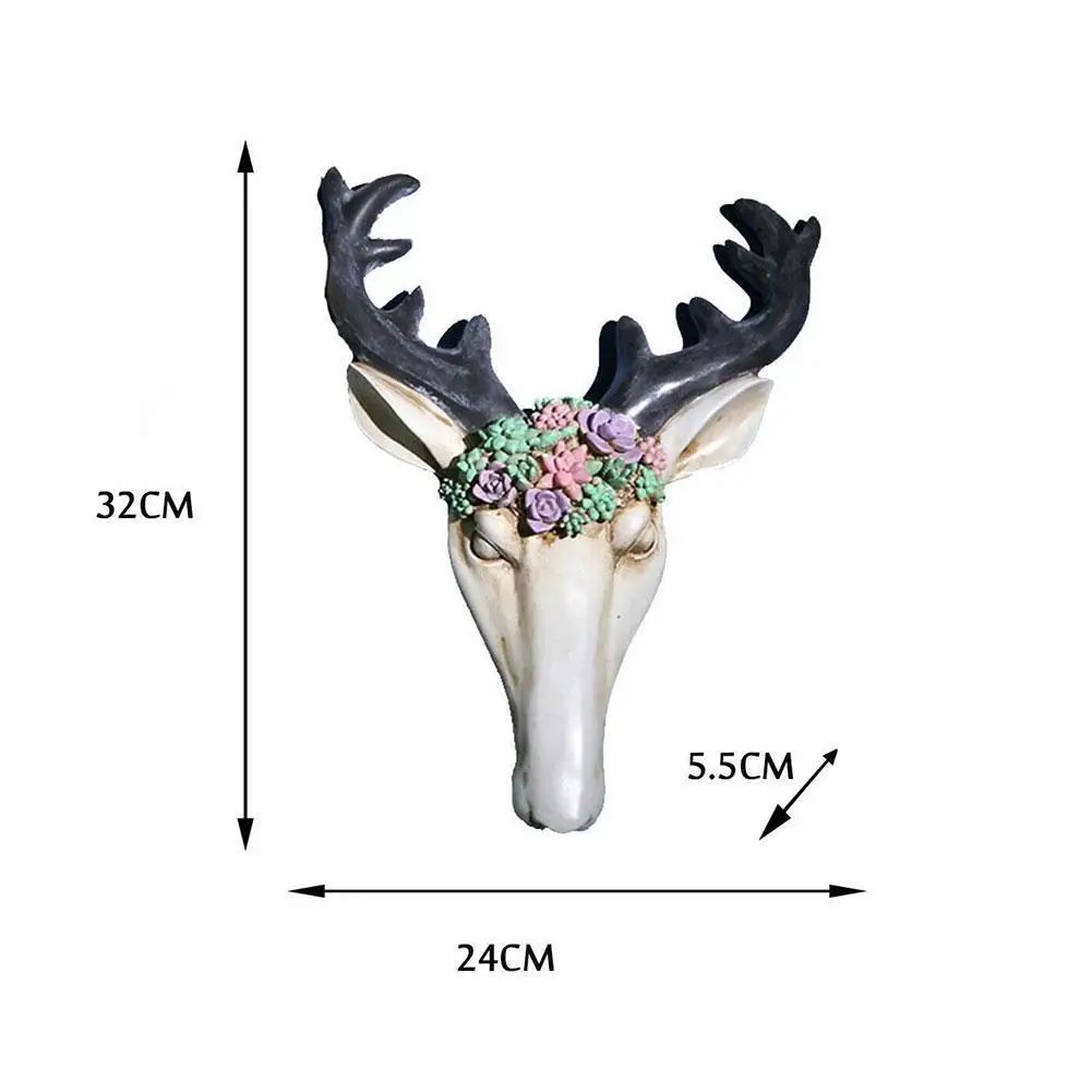 

1pcs Personalized Resin Deer Head Decoration Nordic Decorations Head Crafts Wall Deer Style Furnishings Home E1P2