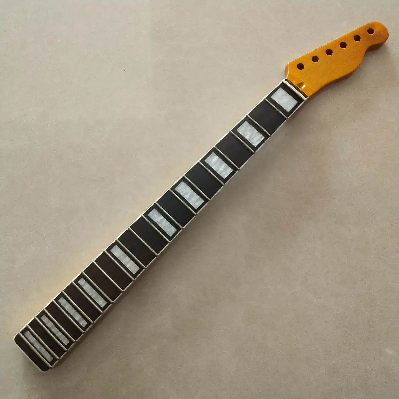 Гриф для электрогитары из желтого клена 21 Лад инкрустация розового дерева