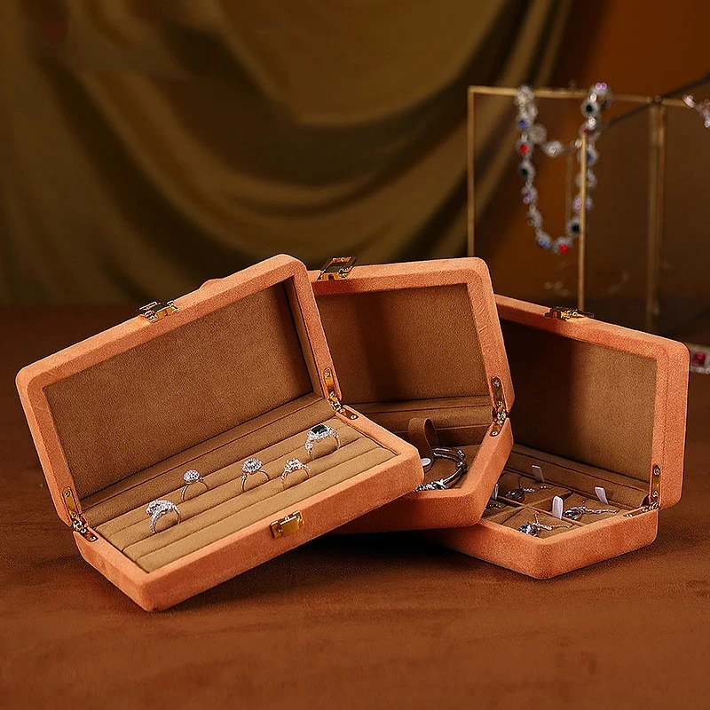 

Premium Velvet Jewelry Set Box Ring Pendant Earring Bracelet Display Box Jewelry Storage Case