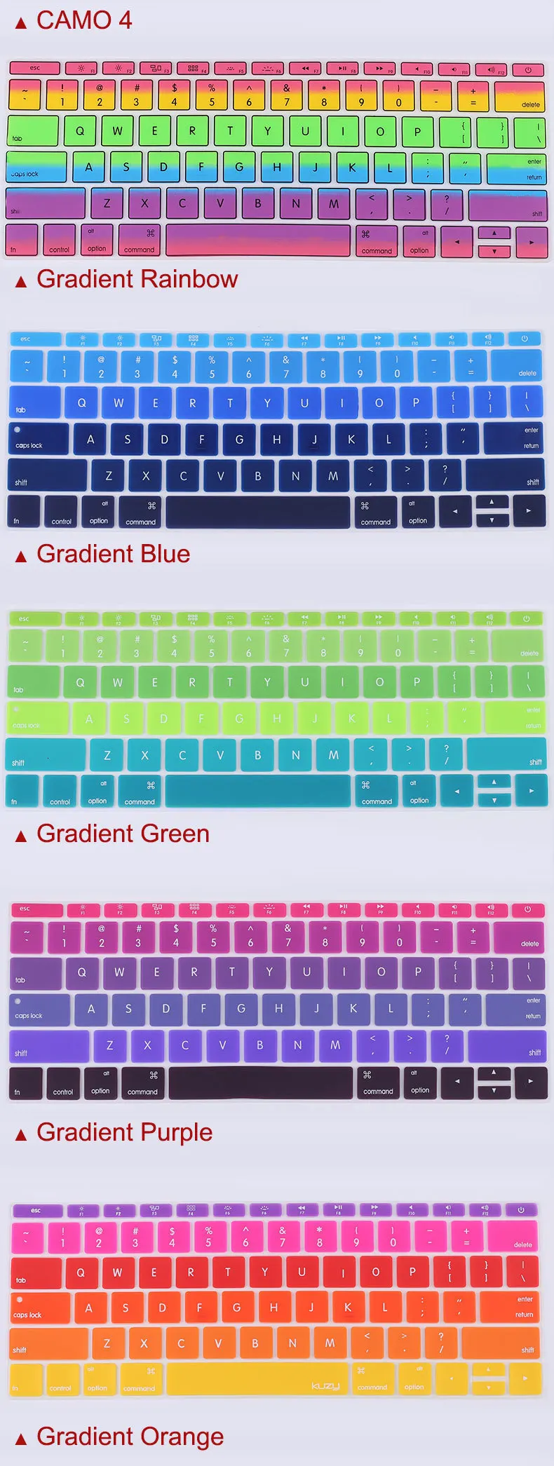 Радужная Клавиатура для ноутбука Macbook 12 дюймов retina(A1534) 13 Pro без touchbar(A1708) Силиконовая Защитная крышка наклейки