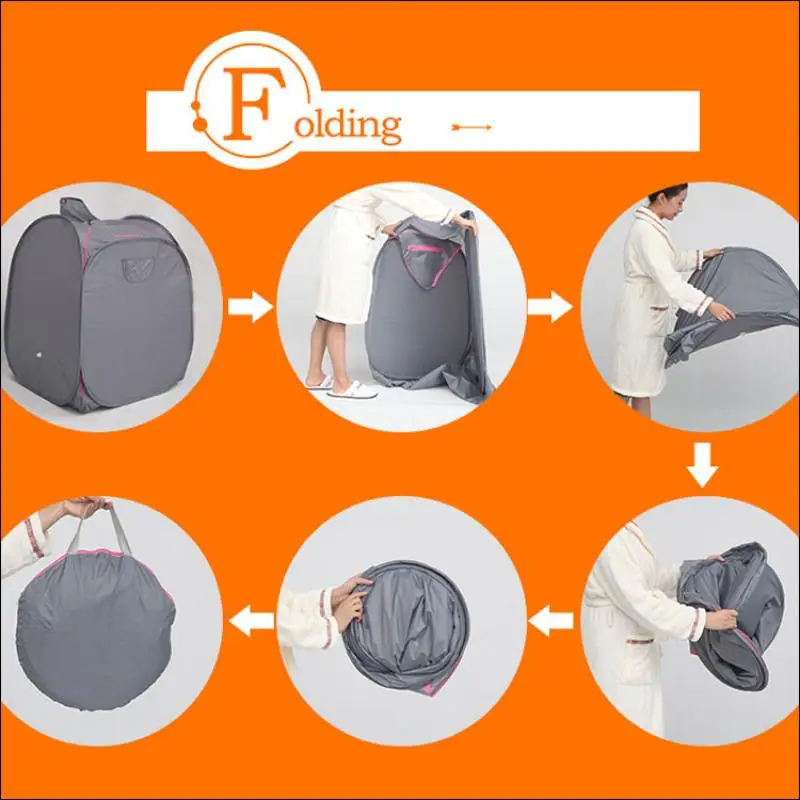 

2L Healthy Steam Sauna Portable Spa Room Home Beneficial Full Body Slimming Folding Detox Therapy Steaming Sauna Cabin Bathtub