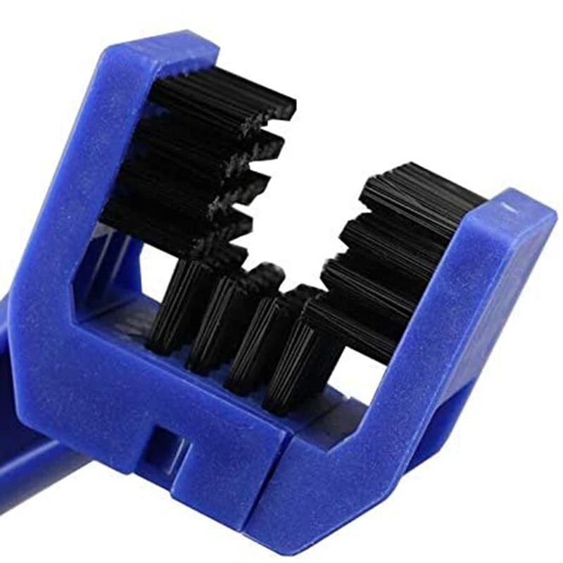 

2 PCS Set Motorcycle Bicycle Chain Universal Cleaning Brush Washer,Blue and Red