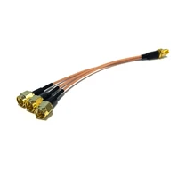 sma female nut to 3x sma male plug splitter combiner pigtail cable rg178 15cm 6 for wifi router