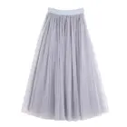 Женская фатиновая юбка, однотонная плиссированная трапециевидная юбка с подкладкой из вискозы, расширяющаяся книзу, в ассортименте