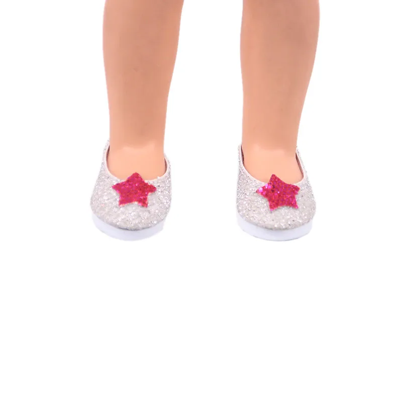 Кукольная обувь 6 см с разноцветными блестками стильная эластичная лента для 14 5