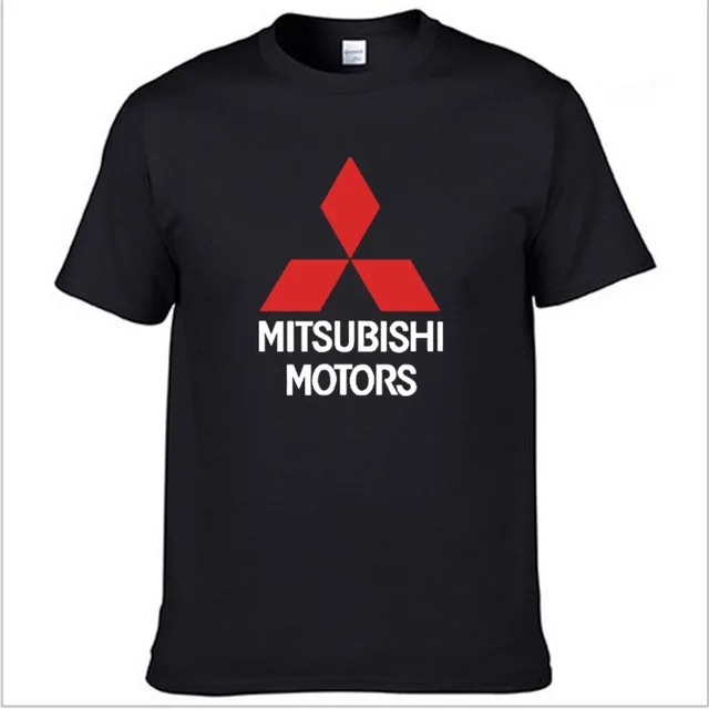 Летняя мужская футболка для Mitsubishi с логотипом автомобиля Высококачественная