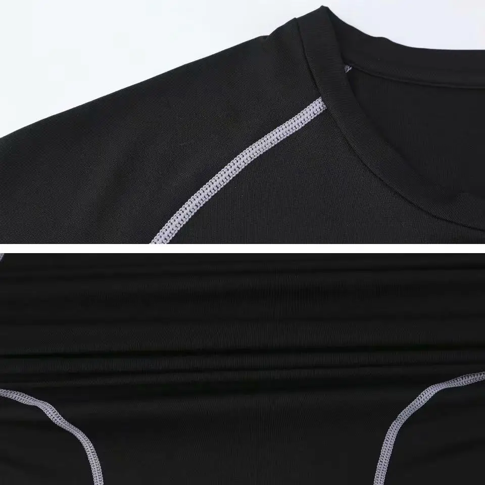 Мужская спортивная одежда компрессионные костюмы комплект одежды для