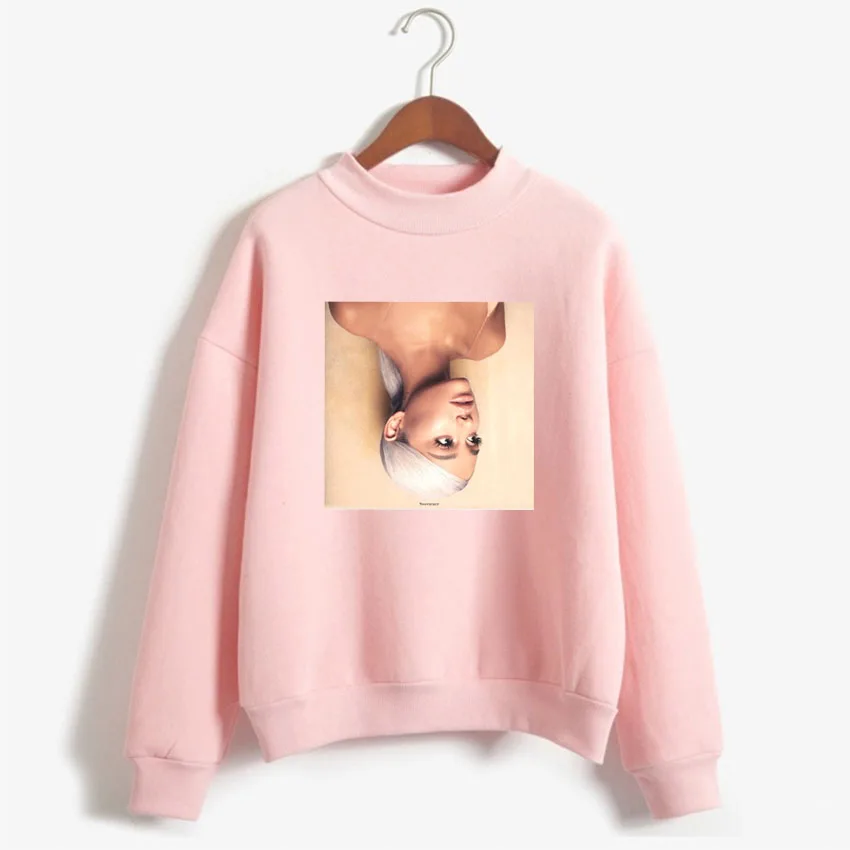 

New Fashion Women Sweatshirt Ariana Grande Idol No Tears Left To Cry Gothic Harajuku Kpop Hoodies Leisure Sudadera Mujer