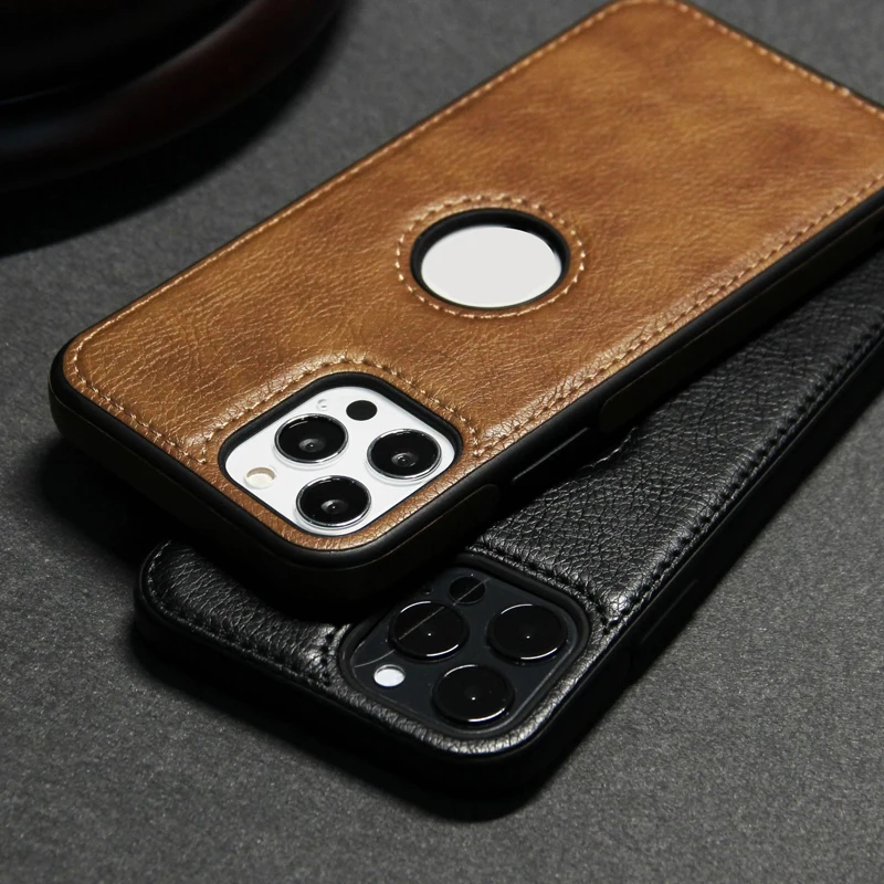 

Solid Color PU Leather Phone Case For iPhone 12Pro 11 12 Pro Max XR XS Max X 7 8 6 Plus 12Mini 11Pro Max 11 Slim Soft Back Cover