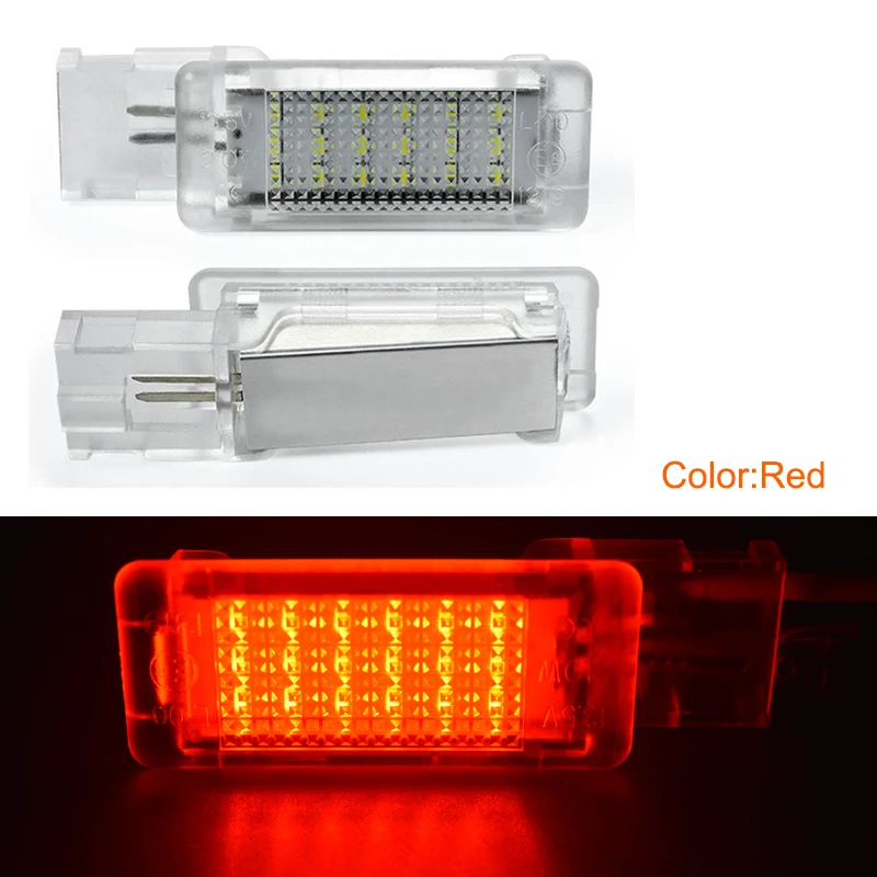 

2 шт. светодиодный осветительных приборов для ног светильник багажник подсветка перчаточного ящика двери лампа для VW Passat Polo Golf Jetta Sharan Tiguan Touareg Caddy EOS Scirocco