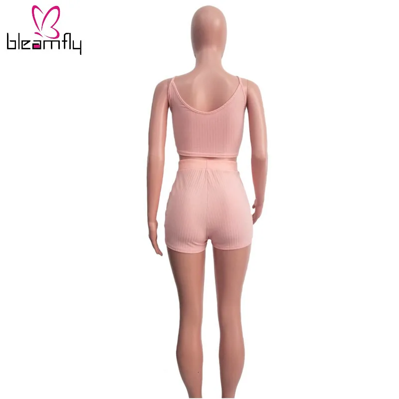 Новинка лето осень Женский трикотажный топ на бретелях шорты костюм комплект из