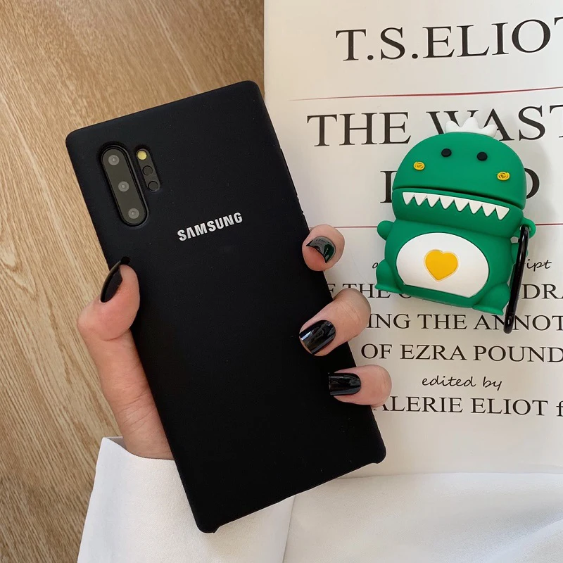 Оригинальный чехол для Samsung Note 10 + из жидкого силикона Гладкий мягкий на ощупь