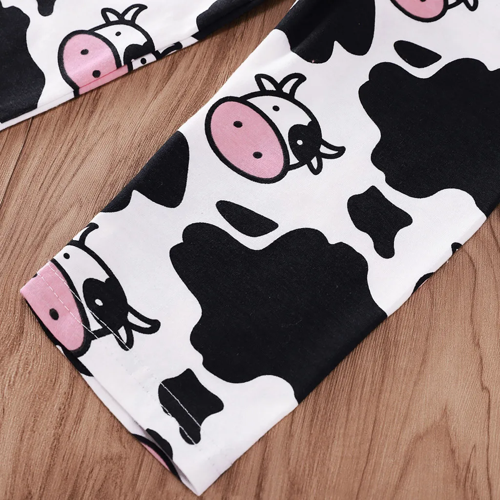 Детская осенняя одежда милый комбинезон с длинными рукавами и рисунком коровы