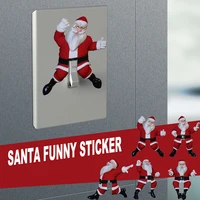5pcs santa claus switch outlet sticker christmas diy art wall on off decals funny chritsmas switch stickers for home decoration