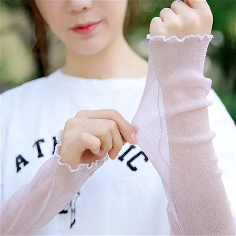 1 пара женские солнцезащитные перчатки без пальцев| |