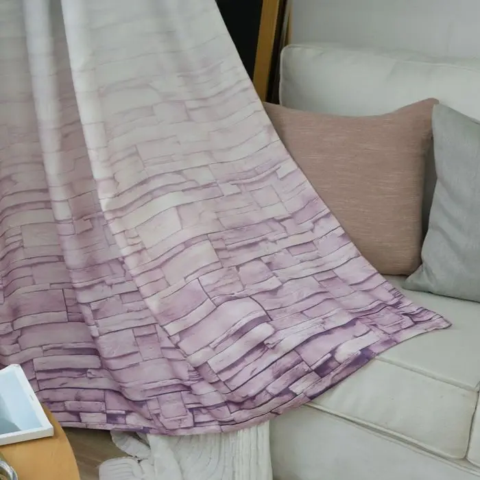 Color 2 Cloth Современный скандинавский минималистичный оконный занавес для гостиной, градиентная стена, кирпич, дизайн, тюль, ткань - Цвет: Color 2 Cloth