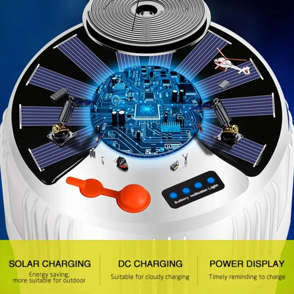 

LED Bulb IP65 Light Control Camping Emergency Lamp 3 Lighting Modes Waterproof Portable Hiking Tent White Indoor Outdoor