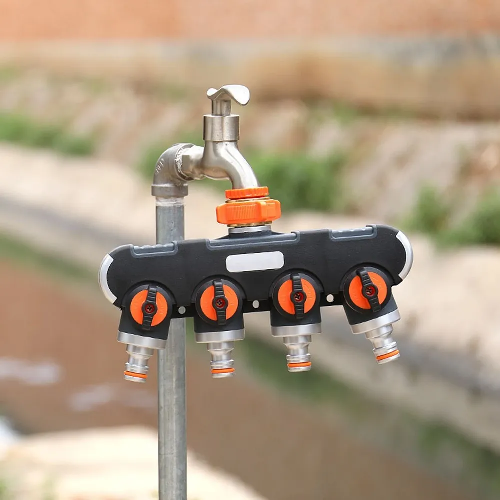 

4 Way Garden Water Hose Splitter 3/4in Thread Y-Type Tap Connector Garden Irrigation Agriculture Faucet Accessories
