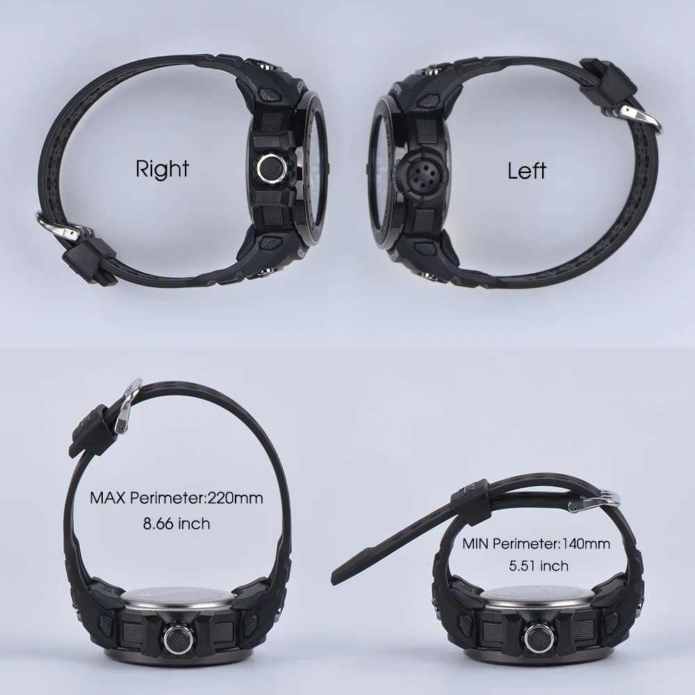 

GOODWEEK Military Men Sports Watches Waterproof Men's Led Quartz Watch Multifunctional Dual Display Watches Relogios Masculino