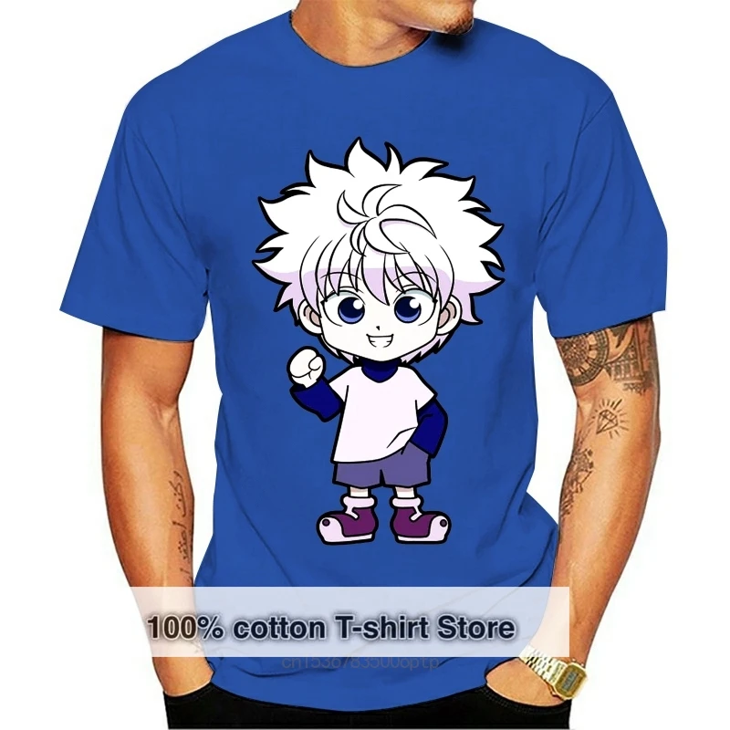 

Футболка Топ Hunter X Hunter Аниме Killua Zoldyck дизайнерские высококачественные хипстерские топы с принтом на заказ с коротким рукавом