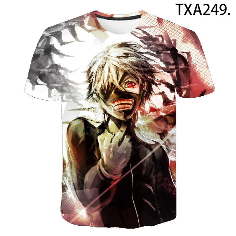 

New Summer 3D Printed T Shirts Tokyo Ghoul Casual Men Women Children Cool Fashion Short Sleeve Boy Girl Kids Interesting Tops