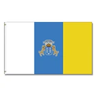 Флаг Канарских островов 3x5 футов x 90 см баннер 100D полиэстер латунные прокладки внутренний уличный флаг на заказ
