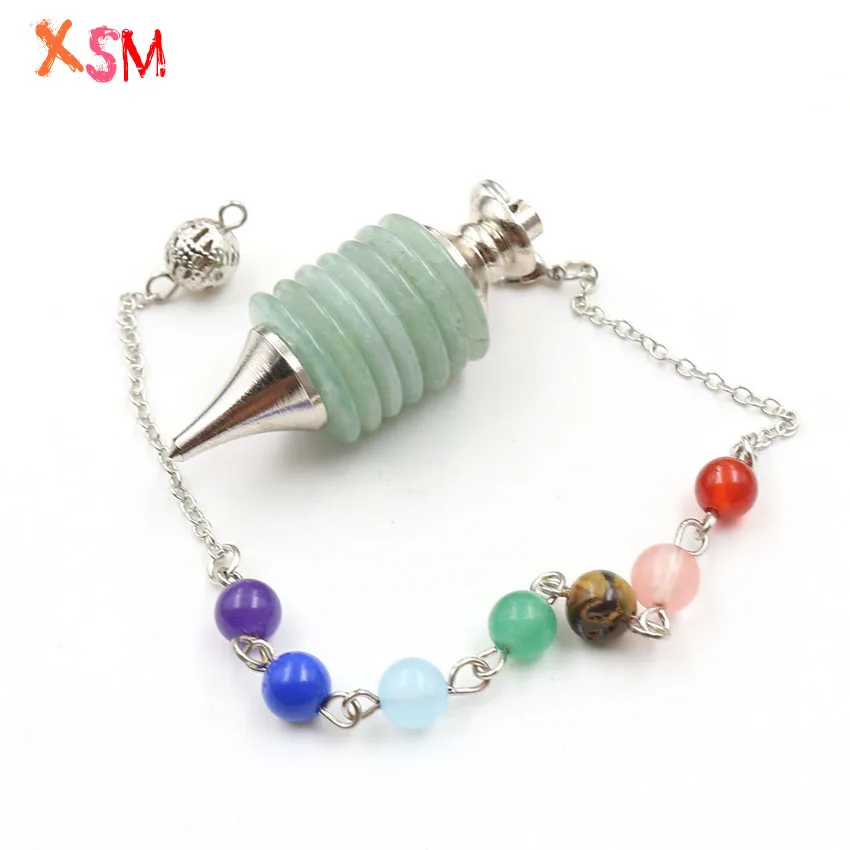 XSM 7 Чакра рейки маятники натуральный слой камни аметисты рок кристалл духовный