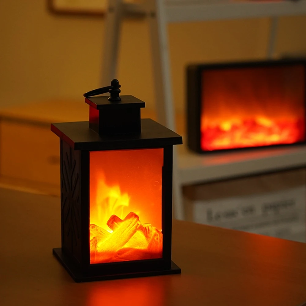 Светодиодный пламени Фонари лампы имитация камина Светильник с эффектом