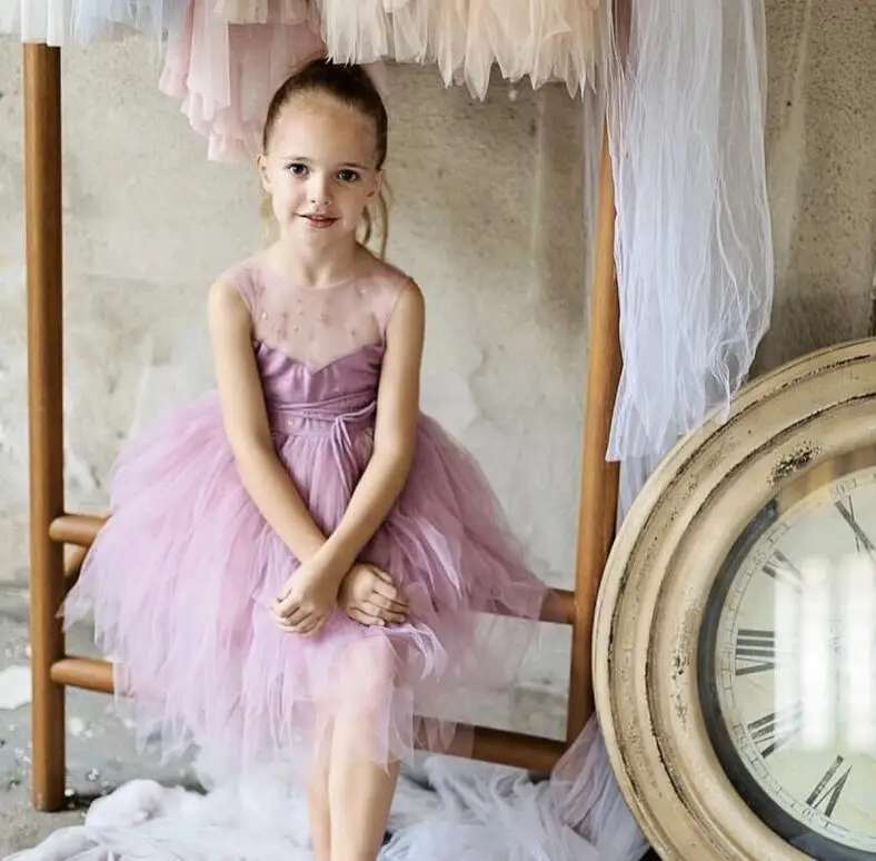 2020 New Children Baby Beading Mesh Cake Dress Girls Princess Fairy Party Flower Clothes 5 pcs/lot Wholesale | Детская одежда и