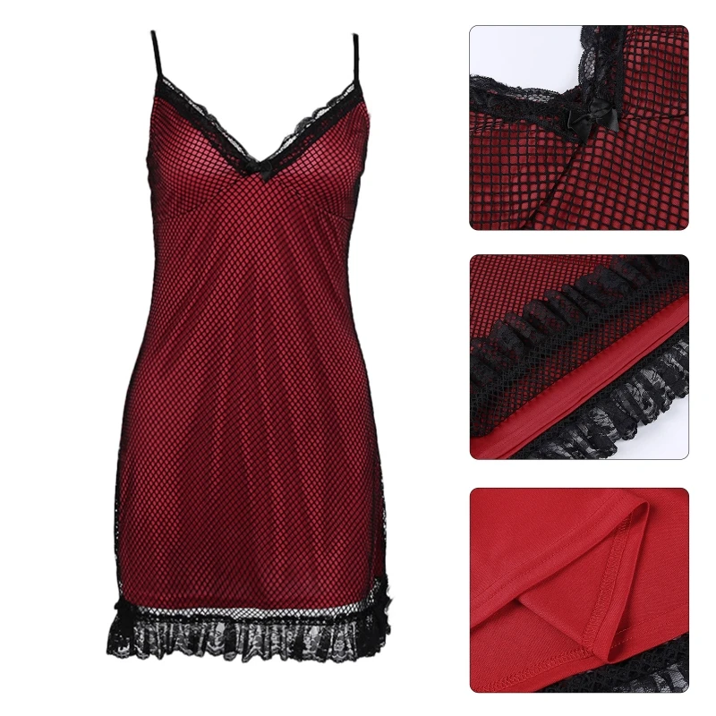 

Женские платья без рукавов с глубоким V-образным вырезом, кружевное платье на бретельках, готическое платье-трапеция с открытой спиной, мини...