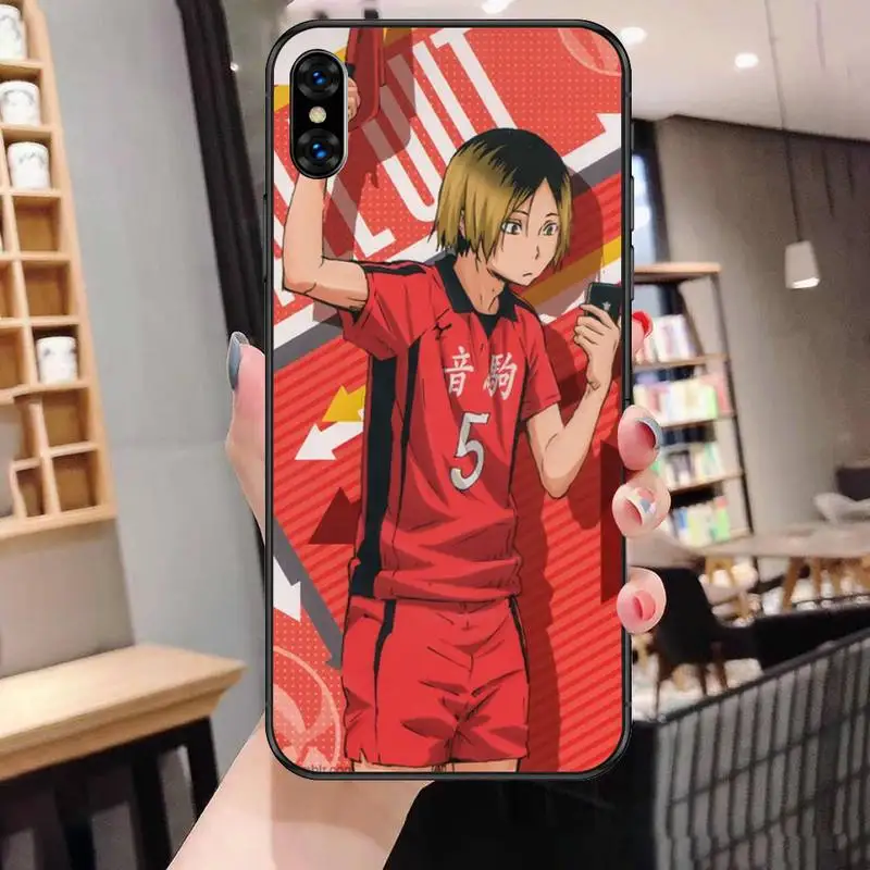

Kozume Kenma Haikyuu Anime Phone Case For Black-Iphone 5 5s se 6 6s 7 8 11 12 X Xs Xr Pro Plus Max Mini Cover