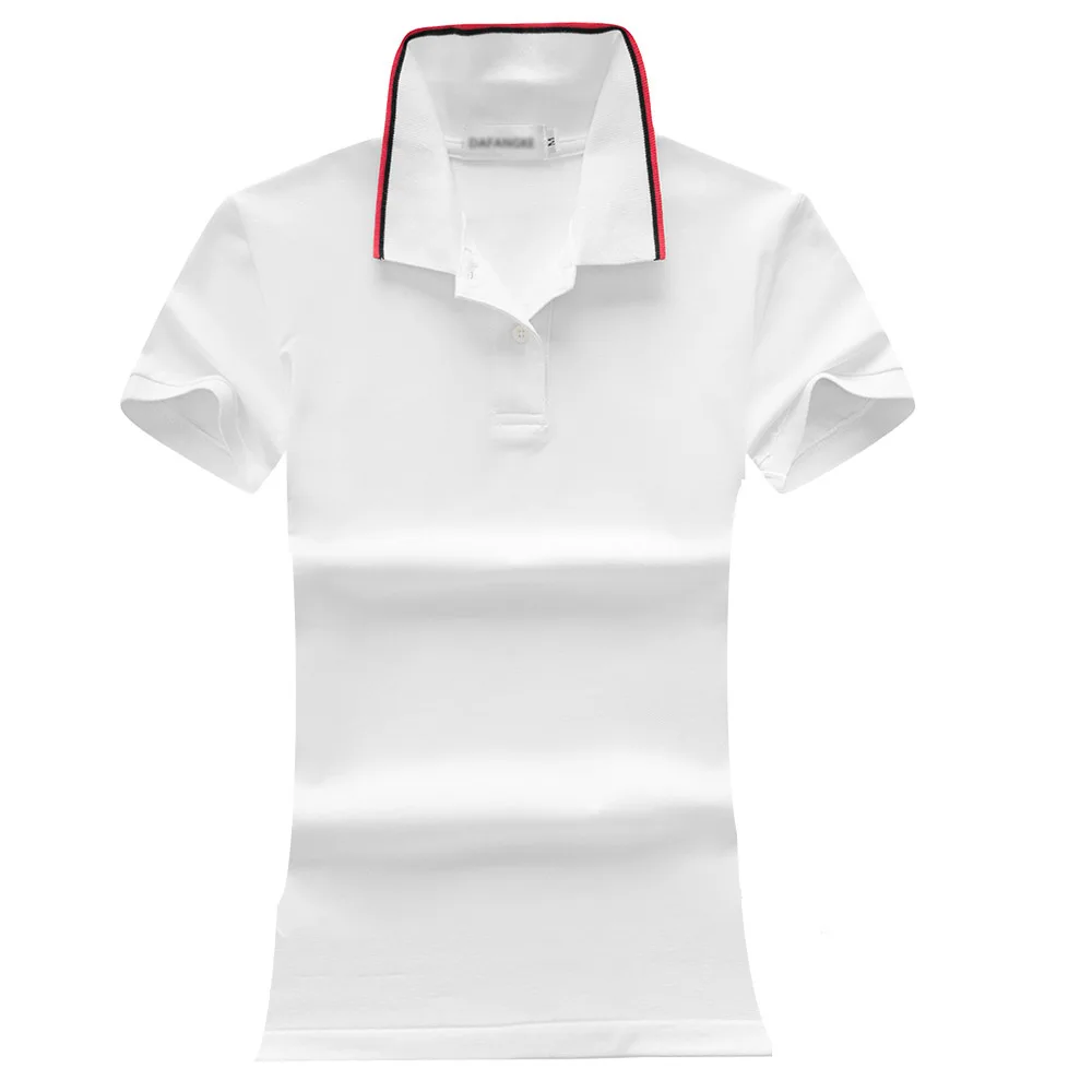 

High-Quality Fabric Women's Summer Short-Sleeved Polo Shirt Pure Cotton Loose Solid Color Large Size Lapel Summer T-Shirt Top