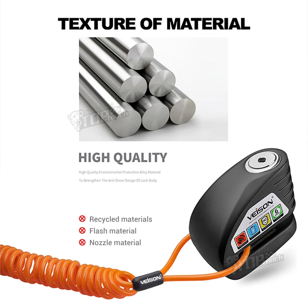Замок для мотоцикла VEISON водонепроницаемый замок с сигнализацией скутера или |