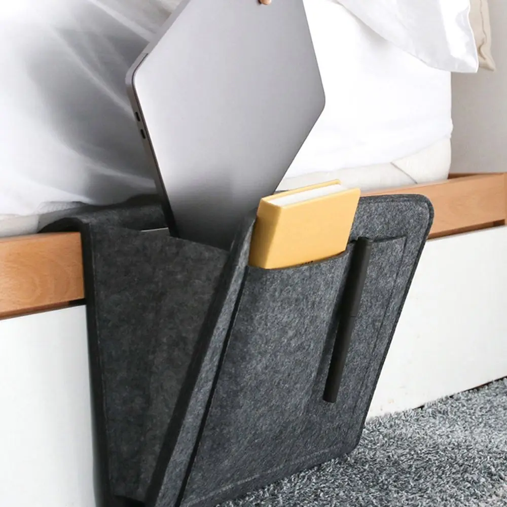 

Felt Bedside Storage Bag, Sofa Non-Slip Side Pocket, Remote Control Pocket, Hanging Felt Storage Bag, Crib Storage Bag