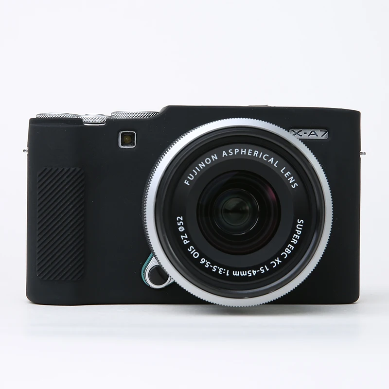 Black Мягкий силиконовый чехол для камеры резиновый чехол для Fujifilm XA7 Fuji XA-7 Pretective Чехол 9 цветов - Цвет: Black